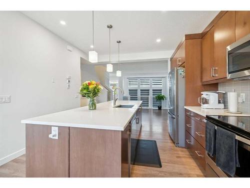 544 Belmont Heath Sw, Calgary, AB - Indoor Photo Showing Kitchen With Stainless Steel Kitchen With Upgraded Kitchen