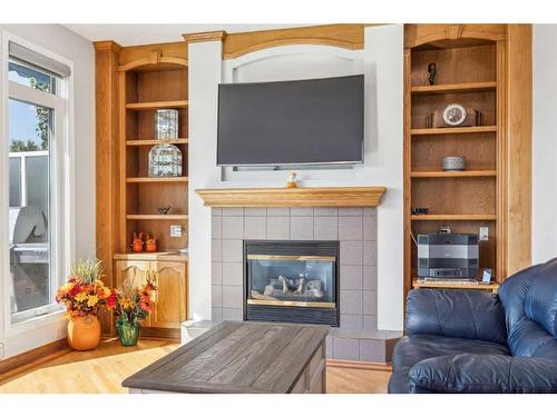 90 Panorama Hills View Nw, Calgary, AB - Indoor Photo Showing Living Room With Fireplace