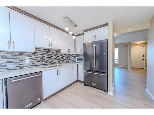 77-1155 Falconridgee Drive Ne, Calgary, AB - Indoor Photo Showing Kitchen With Double Sink With Upgraded Kitchen