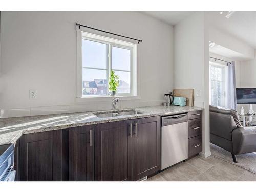 4418-99 Copperstone Park Se, Calgary, AB - Indoor Photo Showing Kitchen With Double Sink