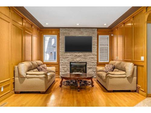 244 Country Hills Court Nw, Calgary, AB - Indoor Photo Showing Living Room With Fireplace