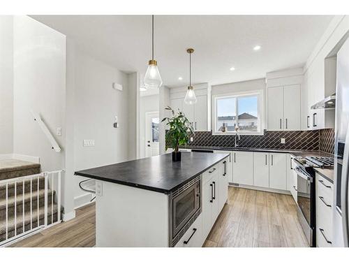 250 Chelsea Place, Chestermere, AB - Indoor Photo Showing Kitchen With Upgraded Kitchen