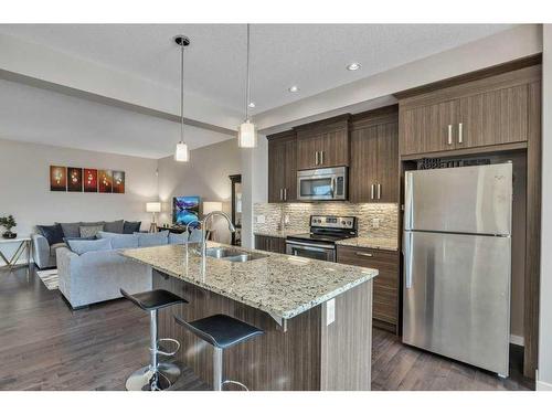 32 Saddlelake Terrace Ne, Calgary, AB - Indoor Photo Showing Kitchen With Stainless Steel Kitchen With Double Sink With Upgraded Kitchen