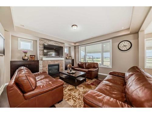 34 Cityscape Bay Ne, Calgary, AB - Indoor Photo Showing Living Room With Fireplace