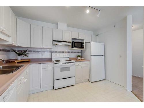 1301-1000 Sienna Park Green Sw, Calgary, AB - Indoor Photo Showing Kitchen With Double Sink