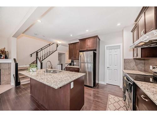 97 Panton Way Nw, Calgary, AB - Indoor Photo Showing Kitchen With Double Sink With Upgraded Kitchen