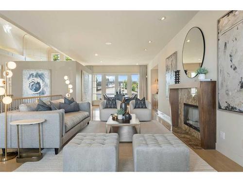 305 33 Avenue Sw, Calgary, AB - Indoor Photo Showing Living Room With Fireplace