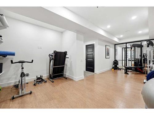 22 Alexandria Green Sw, Calgary, AB - Indoor Photo Showing Gym Room