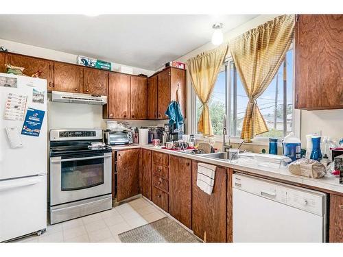 6807 Huntchester Road Ne, Calgary, AB - Indoor Photo Showing Kitchen With Double Sink