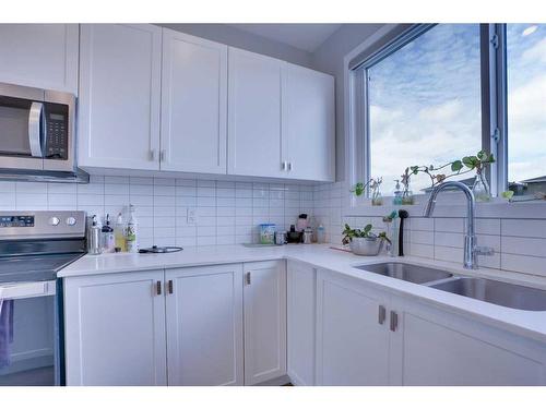 534 Corner Meadows Way Ne Meadows East, Calgary, AB - Indoor Photo Showing Kitchen With Double Sink