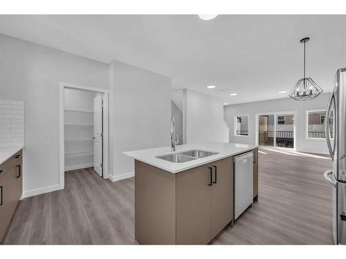 117 Corner Meadows Square Ne, Calgary, AB - Indoor Photo Showing Kitchen With Double Sink