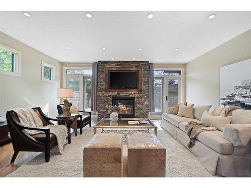 2239 29 Avenue Sw, Calgary, AB - Indoor Photo Showing Living Room With Fireplace