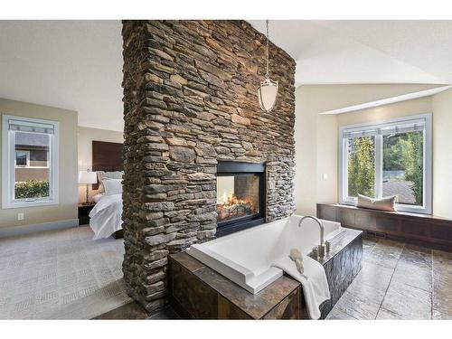 2239 29 Avenue Sw, Calgary, AB - Indoor Photo Showing Living Room With Fireplace