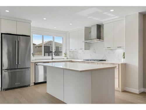 149 Magnolia Terrace Se, Calgary, AB - Indoor Photo Showing Kitchen With Stainless Steel Kitchen With Upgraded Kitchen