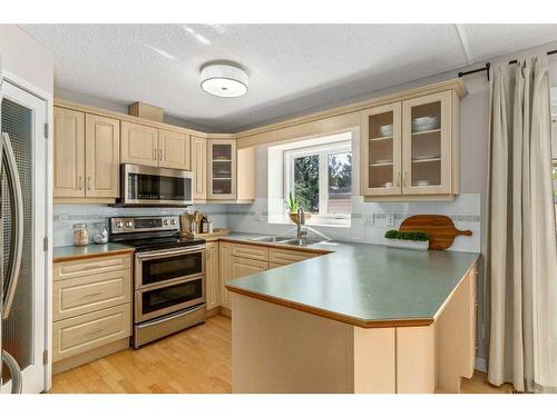 128 Oakridge Place Sw, Calgary, AB - Indoor Photo Showing Kitchen With Stainless Steel Kitchen With Double Sink