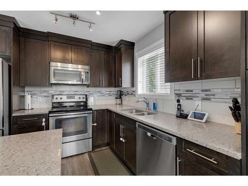 720 Skyview Ranch Grove Ne, Calgary, AB - Indoor Photo Showing Kitchen With Stainless Steel Kitchen With Double Sink