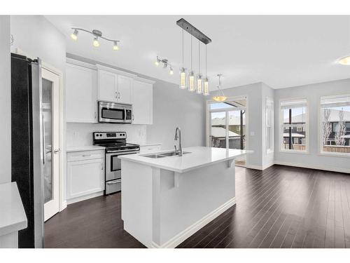 1186 Evanston Drive Nw, Calgary, AB - Indoor Photo Showing Kitchen With Stainless Steel Kitchen With Upgraded Kitchen