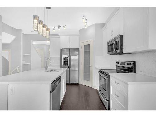 1186 Evanston Drive Nw, Calgary, AB - Indoor Photo Showing Kitchen With Stainless Steel Kitchen With Upgraded Kitchen