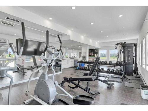 1424-76 Cornerstone Passage Ne, Calgary, AB - Indoor Photo Showing Gym Room