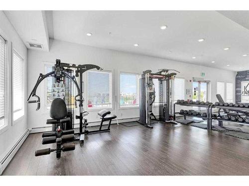 1424-76 Cornerstone Passage Ne, Calgary, AB - Indoor Photo Showing Gym Room