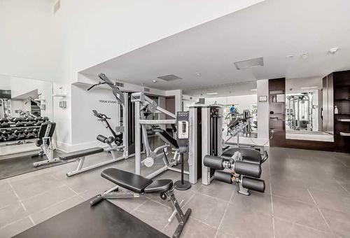 2203-1111 10 Street Sw, Calgary, AB - Indoor Photo Showing Gym Room