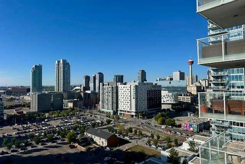 1505-519 Riverfront Avenue Se, Calgary, AB - Outdoor With Balcony With View