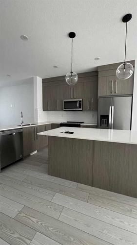 1005-280 Chelsea Road, Chestermere, AB - Indoor Photo Showing Kitchen With Upgraded Kitchen