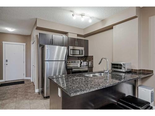 302-325 3 Street Se, Calgary, AB - Indoor Photo Showing Kitchen With Stainless Steel Kitchen With Double Sink With Upgraded Kitchen