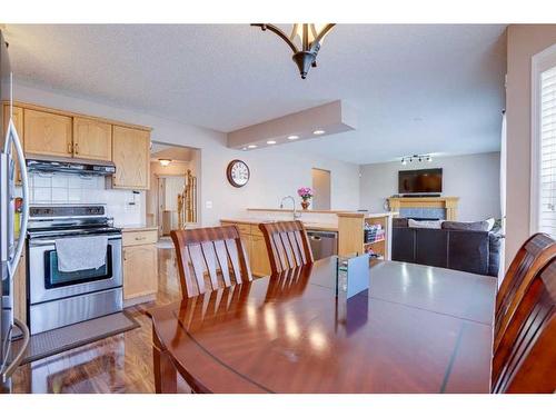 205 Coral Springs Close Ne, Calgary, AB - Indoor Photo Showing Living Room With Fireplace