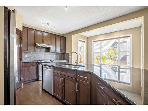 60 Westmount Way, Okotoks, AB - Indoor Photo Showing Kitchen With Double Sink