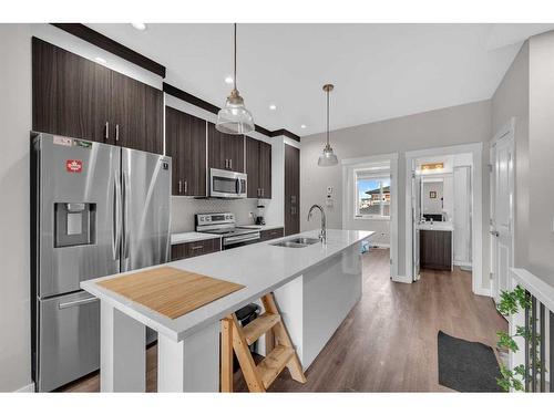 104-95 Skyview Close Ne, Calgary, AB - Indoor Photo Showing Kitchen With Stainless Steel Kitchen With Upgraded Kitchen