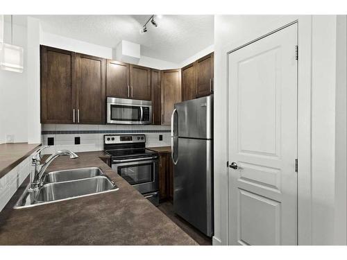 304-10 Panatella Road Nw, Calgary, AB - Indoor Photo Showing Kitchen With Stainless Steel Kitchen With Double Sink