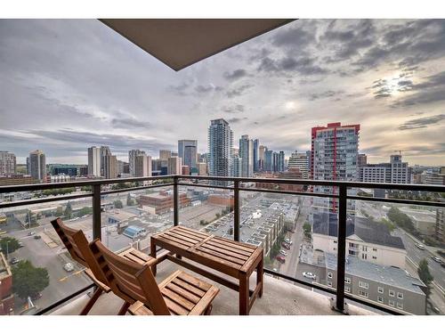 1504-1111 10 Street Sw, Calgary, AB - Outdoor With Balcony With View