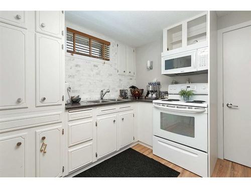 348 Adams Crescent Se, Calgary, AB - Indoor Photo Showing Kitchen With Double Sink