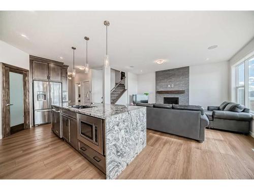 628 West Lakeview Dr Drive, Chestermere, AB - Indoor With Fireplace