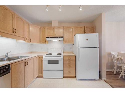 206-2206 Hawksbrow Point Nw, Calgary, AB - Indoor Photo Showing Kitchen With Double Sink