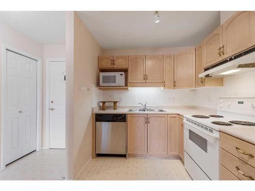 206-2206 Hawksbrow Point Nw, Calgary, AB - Indoor Photo Showing Kitchen With Double Sink