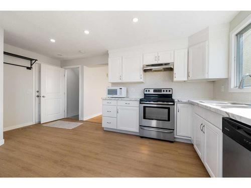 15 Falshire Place Ne, Calgary, AB - Indoor Photo Showing Kitchen With Stainless Steel Kitchen With Double Sink