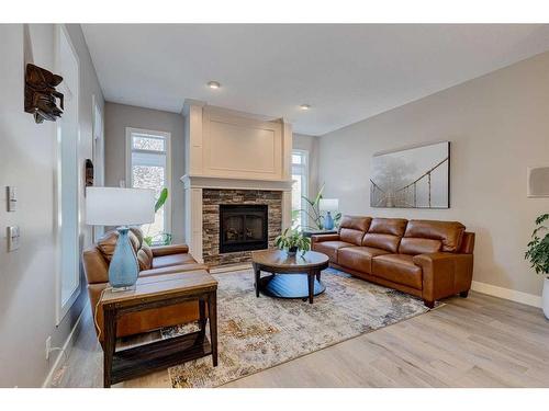 2 Elgin Park Common Se, Calgary, AB - Indoor Photo Showing Living Room With Fireplace