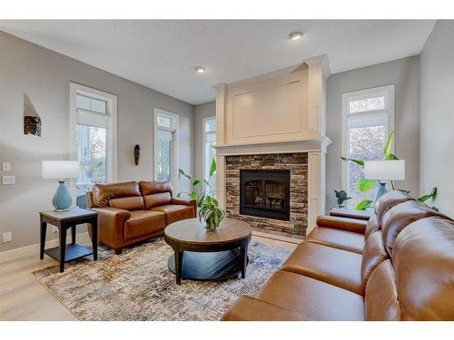 2 Elgin Park Common Se, Calgary, AB - Indoor Photo Showing Living Room With Fireplace