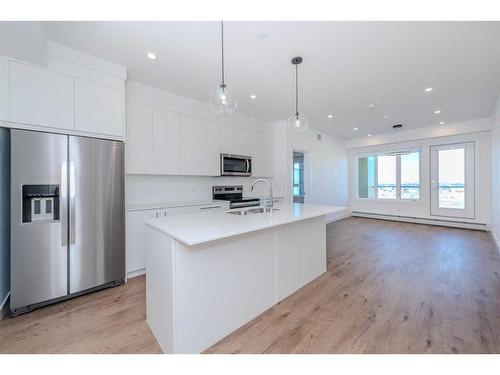 3521-60 Skyview Ranch Road Ne, Calgary, AB - Indoor Photo Showing Kitchen With Stainless Steel Kitchen With Upgraded Kitchen