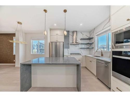 263 Aquila Way Nw, Calgary, AB - Indoor Photo Showing Kitchen With Stainless Steel Kitchen With Upgraded Kitchen