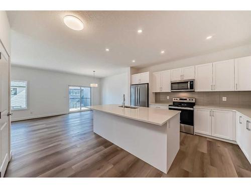 325 Baneberry Way Sw, Airdrie, AB - Indoor Photo Showing Kitchen With Stainless Steel Kitchen With Upgraded Kitchen