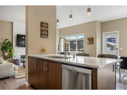 249 Walden Heights Se, Calgary, AB - Indoor Photo Showing Kitchen With Double Sink