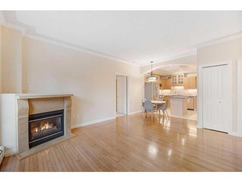 202-1315 12 Avenue Sw, Calgary, AB - Indoor Photo Showing Living Room With Fireplace