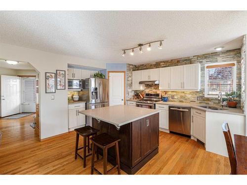 134 Tuscarora Close Nw, Calgary, AB - Indoor Photo Showing Kitchen With Double Sink