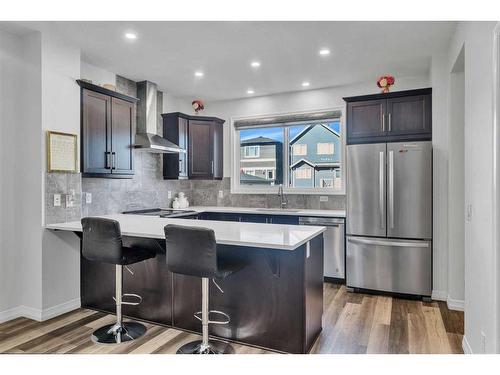 14 Corner Meadows Common Ne, Calgary, AB - Indoor Photo Showing Kitchen With Upgraded Kitchen