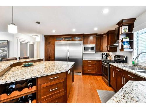 1267 Lake Sundance Crescent Se, Calgary, AB - Indoor Photo Showing Kitchen With Stainless Steel Kitchen With Double Sink With Upgraded Kitchen