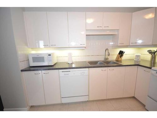 1101-804 3 Avenue Sw, Calgary, AB - Indoor Photo Showing Kitchen With Double Sink