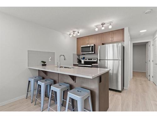 412-338 Seton Circle Se, Calgary, AB - Indoor Photo Showing Kitchen